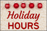 2021 Holiday Hours