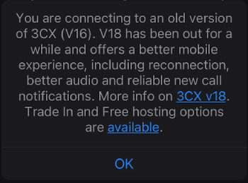 Upgrade to V18 - iOS Notification