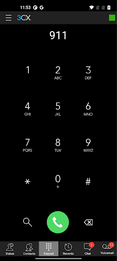 Emergency Call Dial in 3CX Android