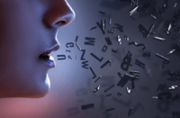 Woman Speaking Letters