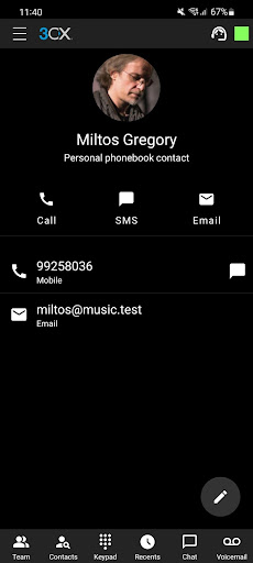 Improvements to the new group chat 3CX Android App - New look Contact Card