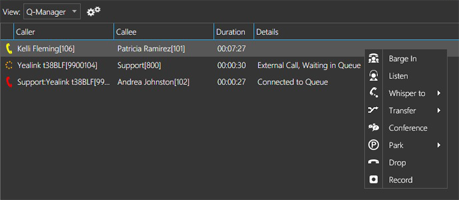 Call center Features
