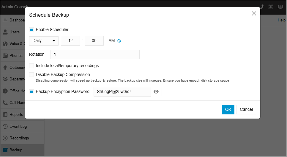 Password Protect Your Backups