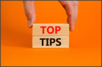 Top Tips in orange background