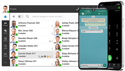 Manage your WhatsApp messages via 3CX 3CX fully integrated with WhatsApp messages