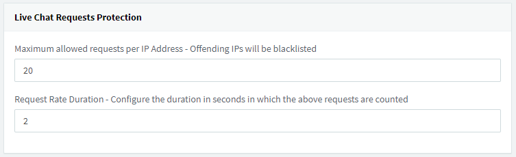Stay protected from any malicious activity Live Chat Requests Protection