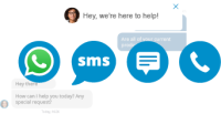 3CX Communication via WhatsApp, SMS, Chat and Call Live Chat Applications with 3CX