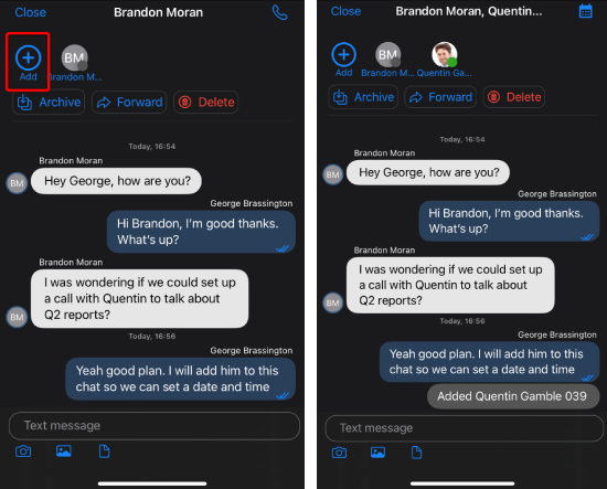Easily manage chat participants Manage chat participants on the move with 3CX iOS App