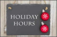 2022 Holiday Season opening hours