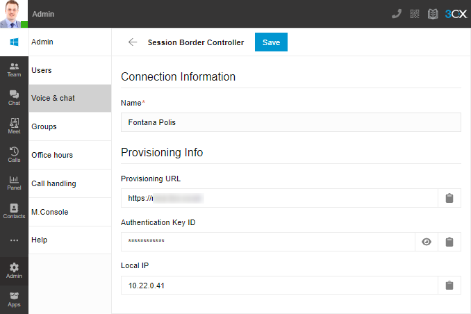 Session Border Controller in the V18 Update 6 RC 2