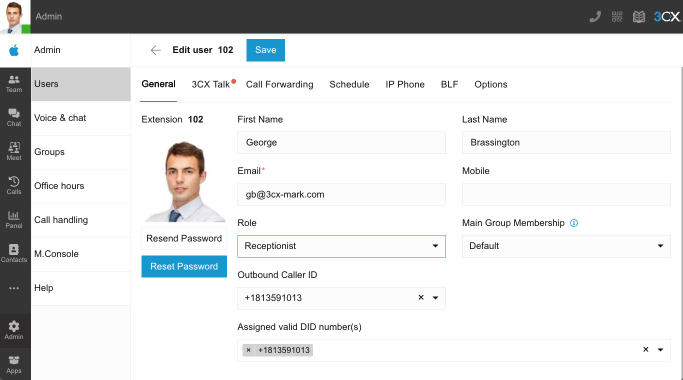 Ensure DIDs are set correctly in your extensions, queues, IVR or ring groups Assign DIDs to user via the 3CX Web Client