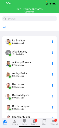 Continue navigate and chat whilst in the call to the latest iOS release iOS App - Call Bar