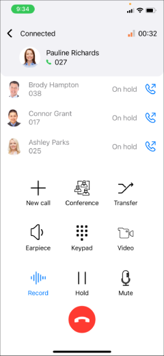 Useful features added to 3CX iOS App to manage multiple calls iOS App - Multi-Call View