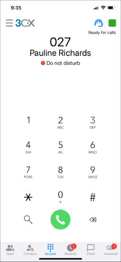 Instantly see the status of the person you’re calling with the latest iOS Release iOS App - Status in Dialer