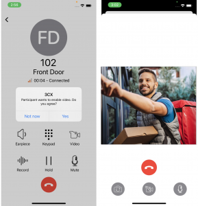 H264 codec support for video intercom calls