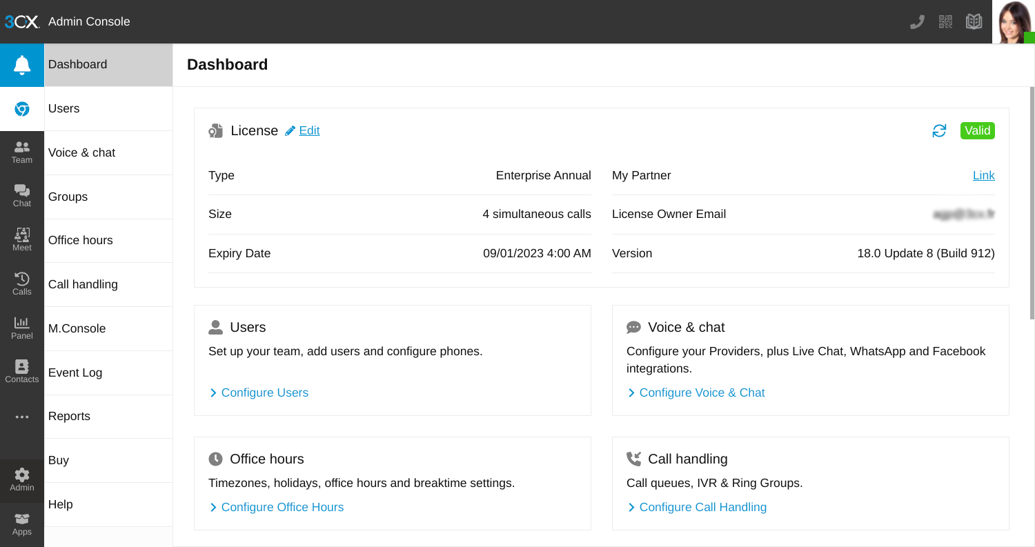 Admin Console in V18 U8 V18 U8 Admin Console