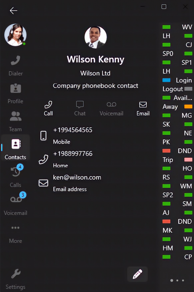 Editing & Adding Contacts V20 Windows Softphone Beta 3