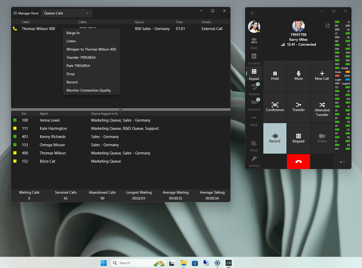 Queue Calls View - The Queue Manager Queue Calls View - The Queue Manager