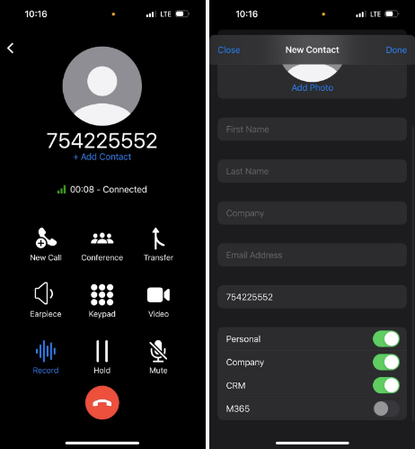 Add a Contact to CRM/M365