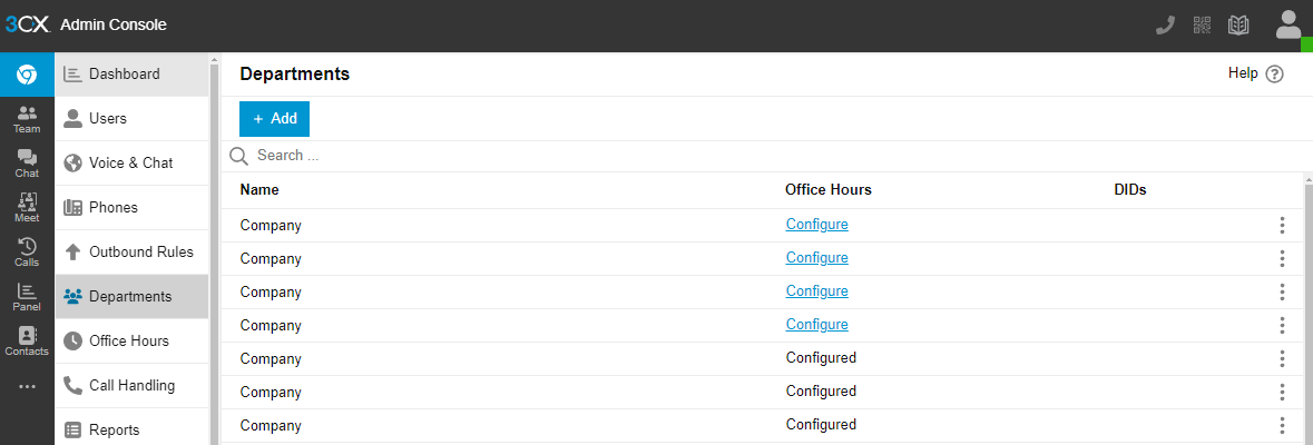 Departments for Multi-Tenant Setup Departments for Multi-Tenant Setup