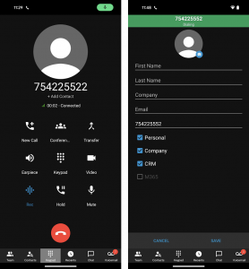 Adding a Contact to M365 or CRM using the 3CX App for Android Adding a Contact to M365 or CRM using the 3CX App for Android