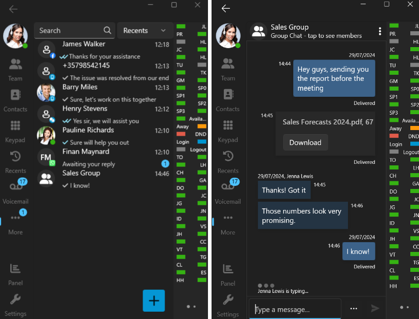 Start & Respond to Chats Directly from Softphone Start & Respond to Chats Directly from Softphone