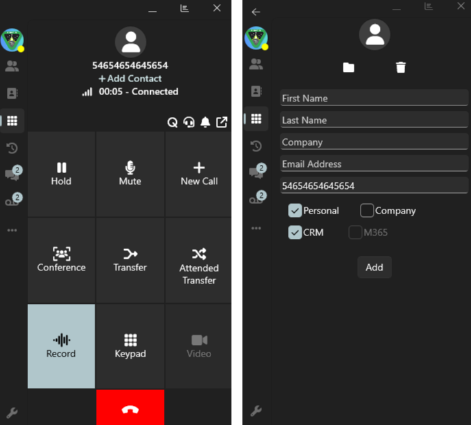 Add M365, CRM, Personal or Company Contacts Add M365, CRM, Personal or Company Contacts