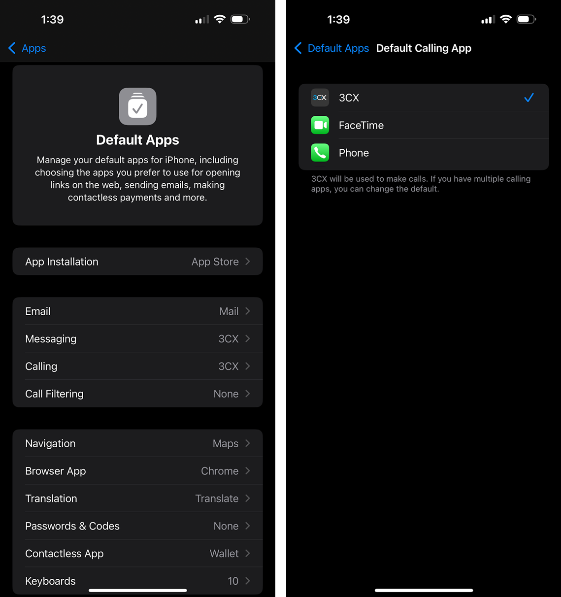 Set 3CX as Default Calling and Messaging App Set 3CX as Default Calling and Messaging App