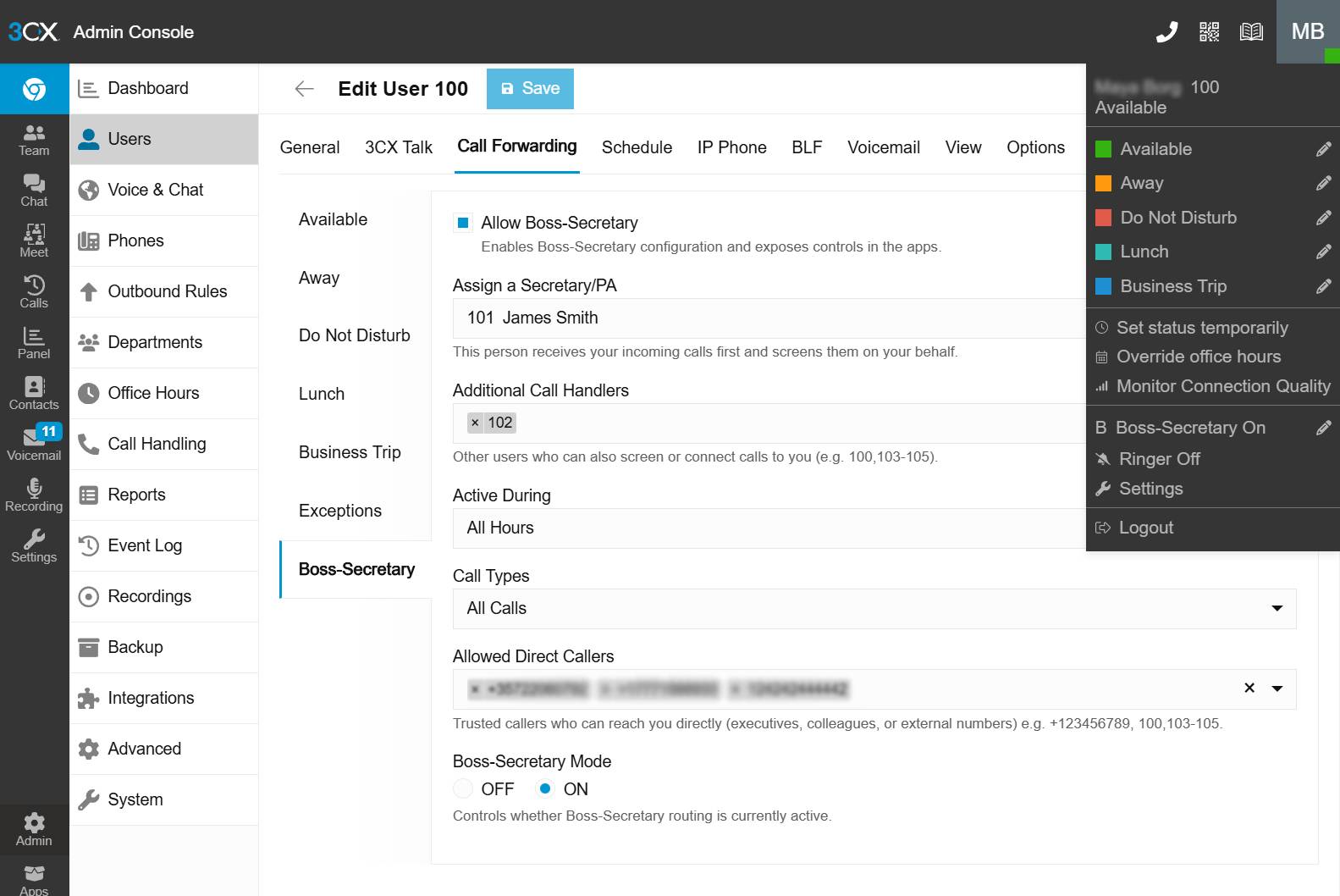 Boss-Secretary: End-User and Admin Experience Boss-Secretary: End-User and Admin Experience