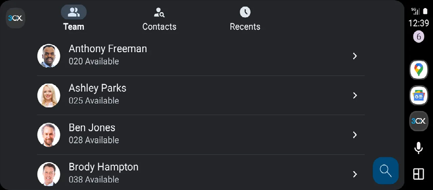 Team Screen Team Screen