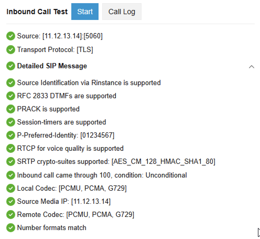 Inbound Call verification Inbound Call verification