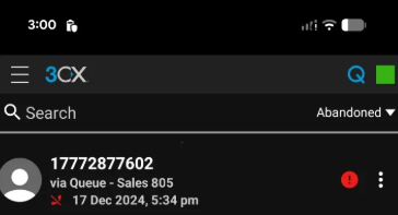 See Abandoned Calls in Recents See Abandoned Calls in Recents