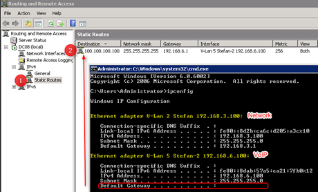 BlankDefaultGateway ipconfig showing blank default gateway for second adapter