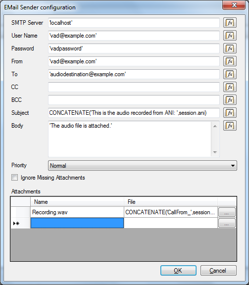 Sending Emails with VAD