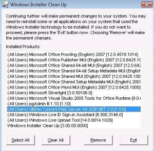 MSI cleanup utility