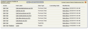 Salesforce Contact Custom Fields