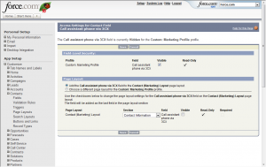 Salesforce Contact Field Visibility