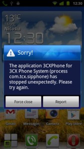 3CXPhone crash report