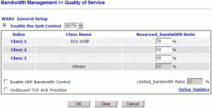 Main QoS page