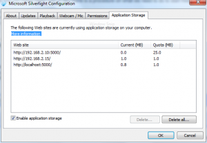Clearing the silverlight cache