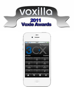 3CXPhone for iPhone wins Best iOS VoIP 2011 Award